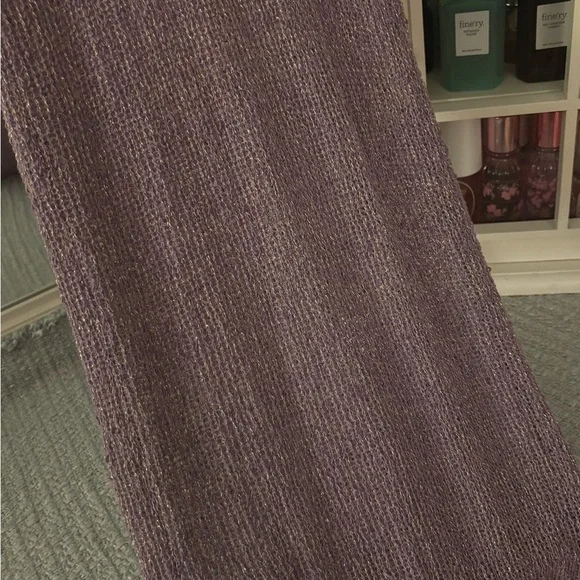 Vintage Lavender Metallic Knit Swim Coverup - Picture 5 of 6